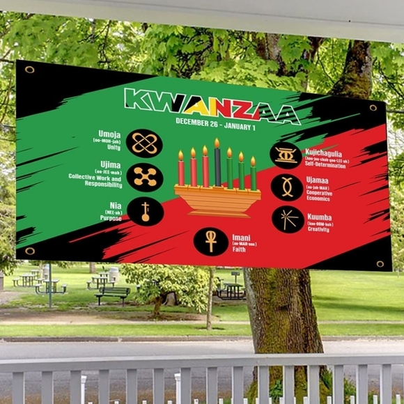 Happy Kwanzaa Banner Backdrop Party Decoration Supplies - African Heritage Holid - Picture 2 of 5